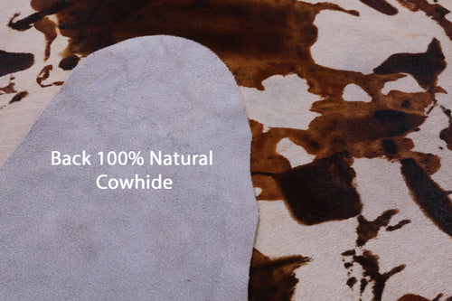 Abstract Printed Natural Cowhide Rug - X-Large 7' 1