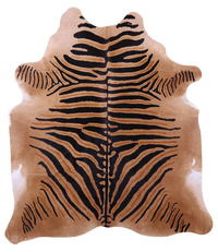 Thumbnail for Zebra Animal Print Natural Cowhide Rug - XX-Large 8' 0
