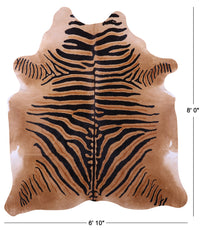 Thumbnail for Zebra Animal Print Natural Cowhide Rug - XX-Large 8' 0