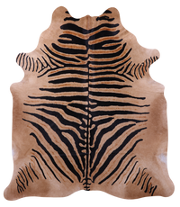 Thumbnail for Zebra Animal Print Natural Cowhide Rug - XX-Large 7' 9