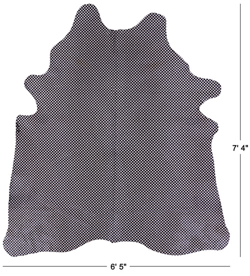 Printed Natural Cowhide Rug - X-Large 7' 4