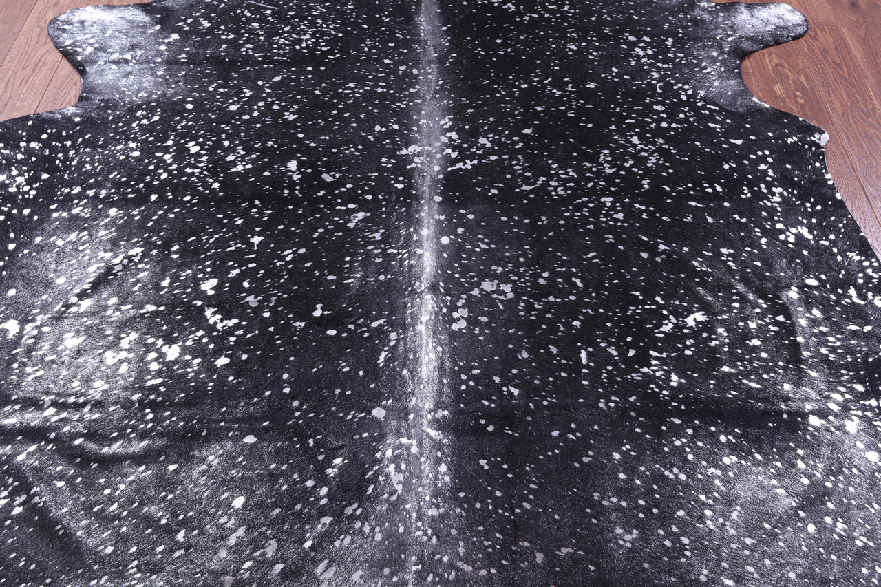 Silver Metallic Natural Cowhide Rug - XX-Large 8' 0"H x 6' 9"W