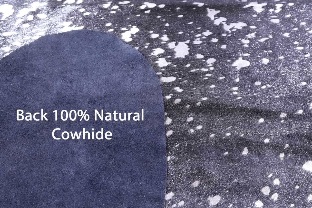Silver Metallic Natural Cowhide Rug - XX-Large 8' 0"H x 6' 9"W