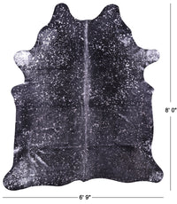 Thumbnail for Silver Metallic Natural Cowhide Rug - XX-Large 8' 0