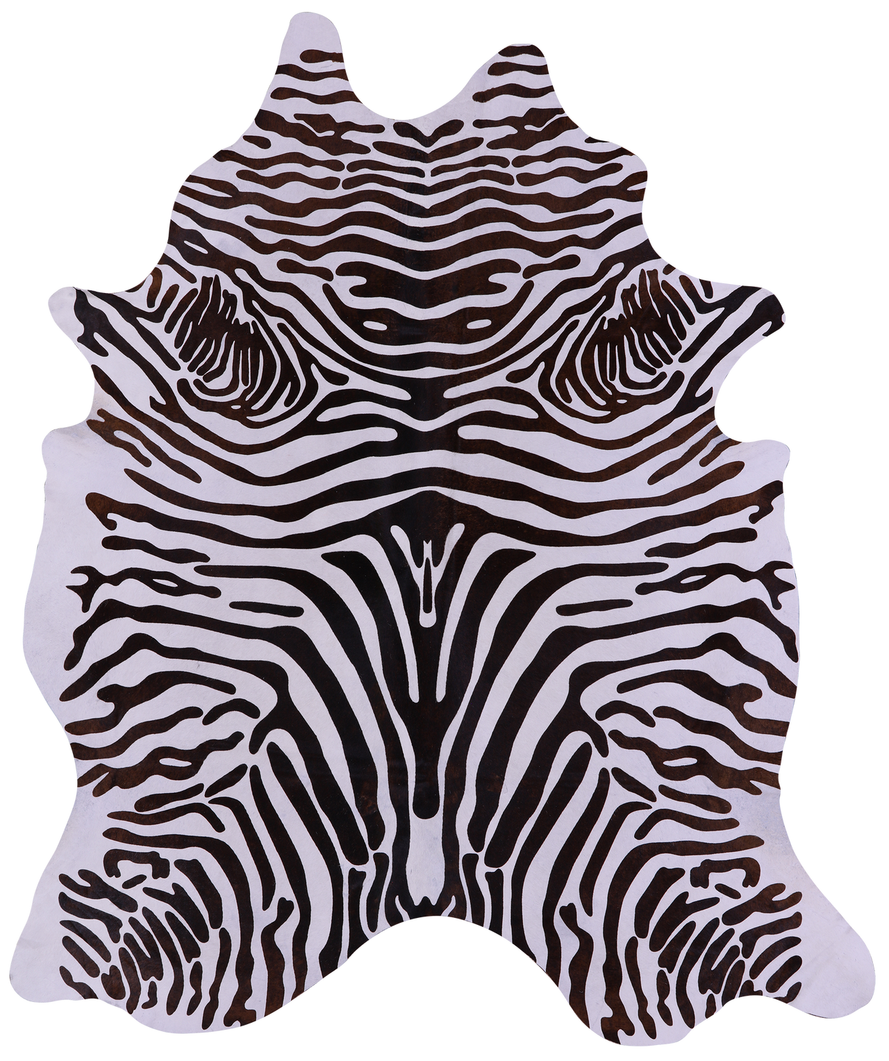 Zebra Animal Print Natural Cowhide Rug - XX-Large 8' 3"H x 7' 0"W