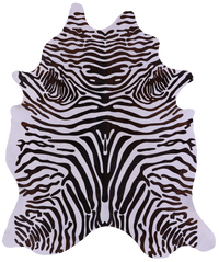 Thumbnail for Zebra Animal Print Natural Cowhide Rug - XX-Large 8' 3
