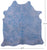 Blue Metallic Natural Cowhide Rug - X-Large 7' 1"H x 6' 7"W
