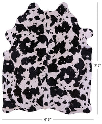 Thumbnail for Horse Animal Print Natural Cowhide Rug - X-Large 7' 7