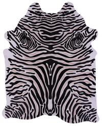 Thumbnail for Zebra Animal Print Natural Cowhide Rug - XX-Large 7' 9