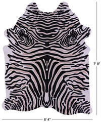 Thumbnail for Zebra Animal Print Natural Cowhide Rug - XX-Large 7' 9