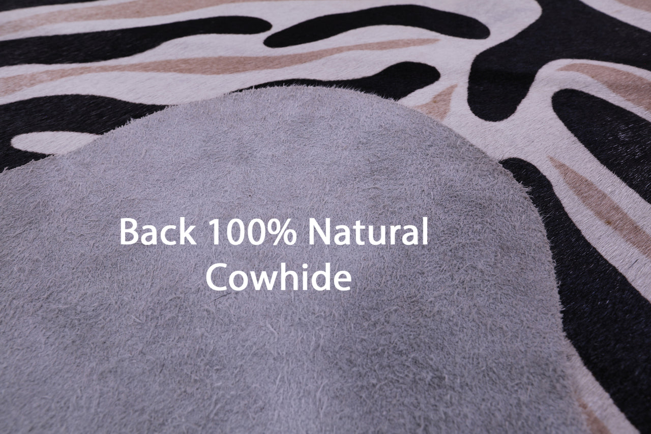 Zebra Animal Print Natural Cowhide Rug - XX-Large 7' 9"H x 6' 4"W
