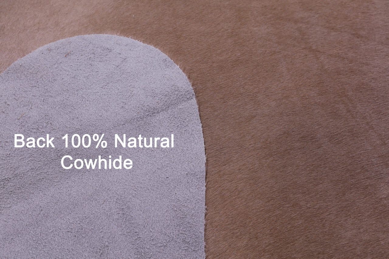Light Brown Natural Cowhide Rug - XX-Large 7' 10"H x 7' 0"W