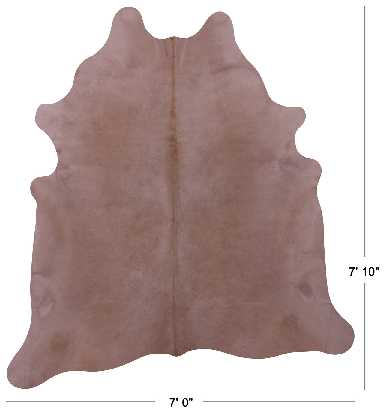 Light Brown Natural Cowhide Rug - XX-Large 7' 10"H x 7' 0"W