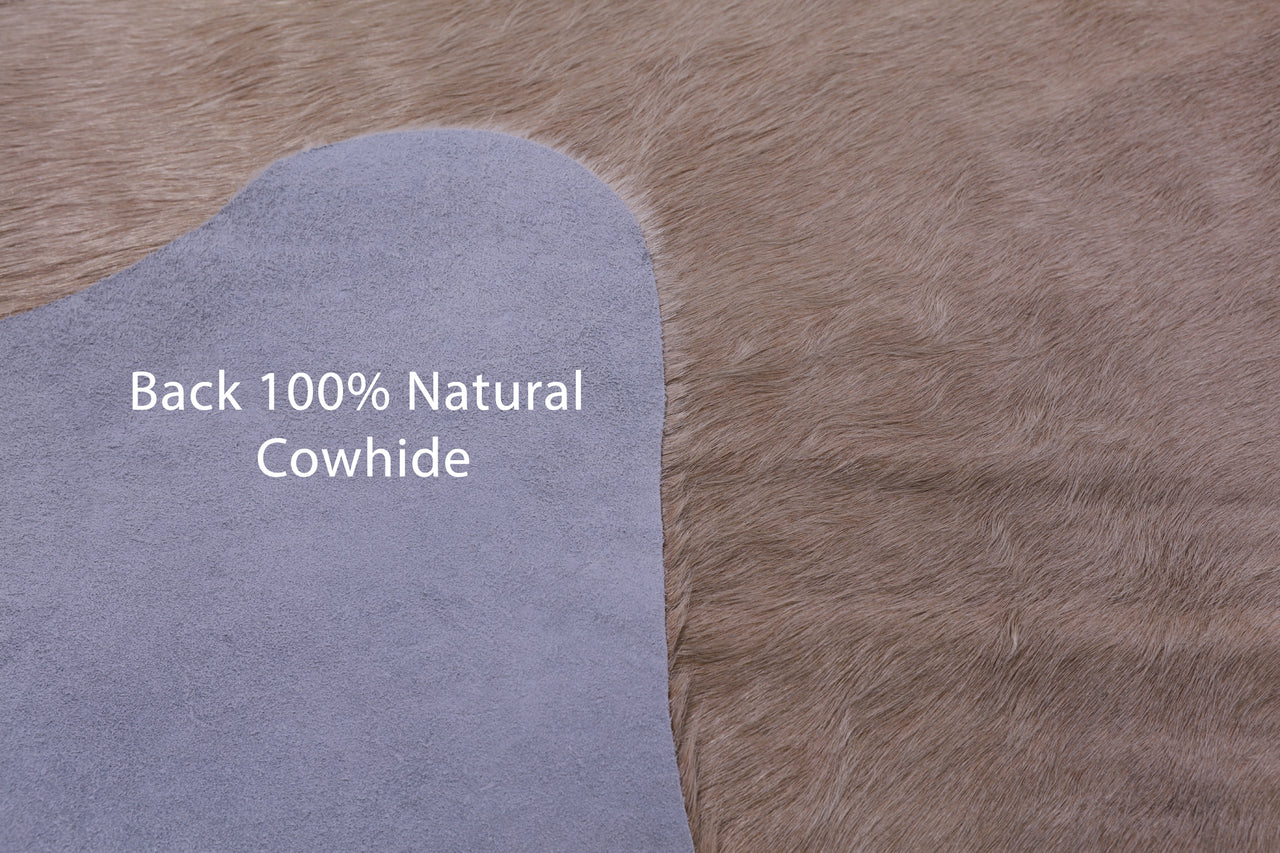 Beige Natural Cowhide Rug - X-Large 7' 0"H x 7' 0"W