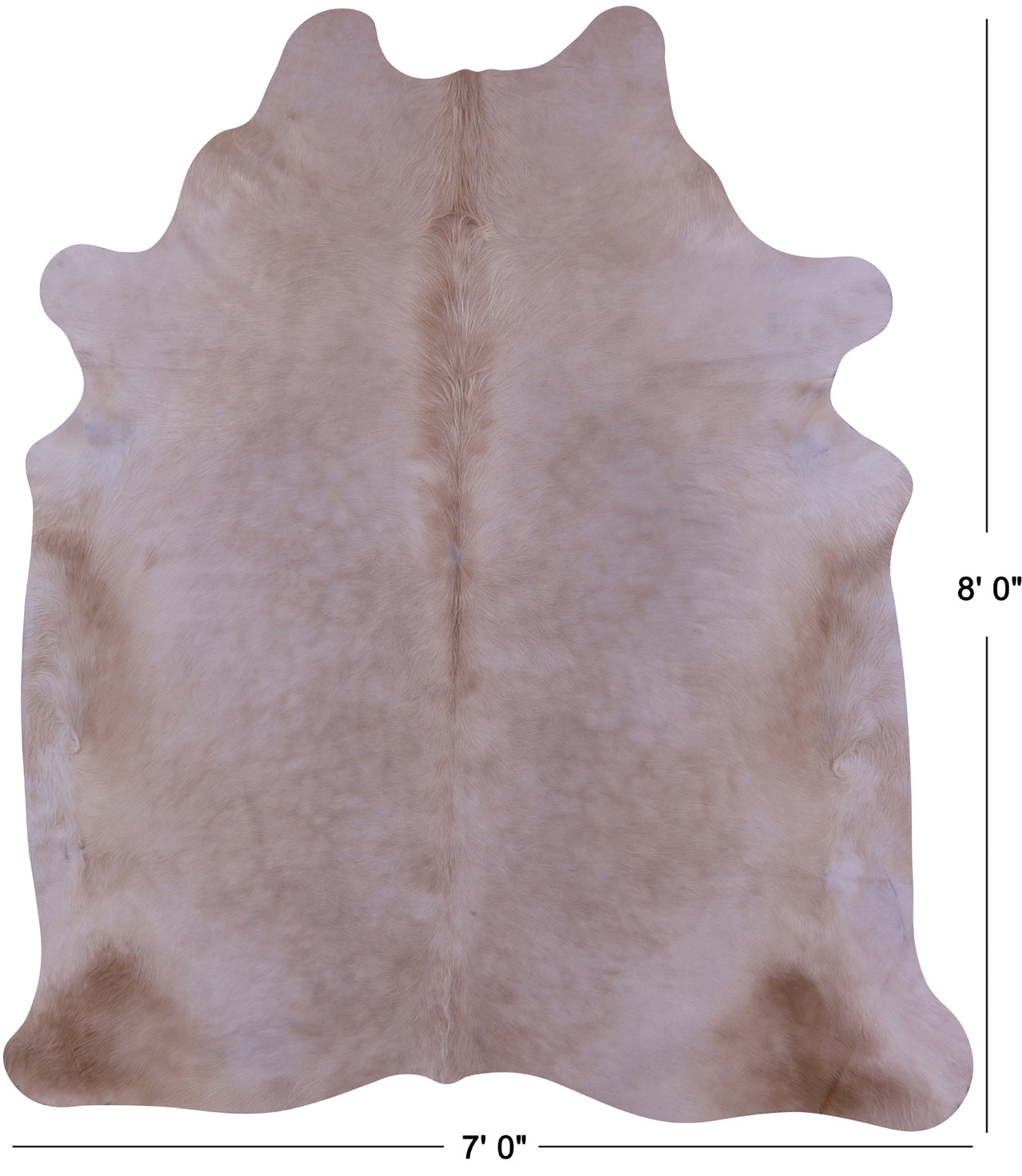 Beige Natural Cowhide Rug - XX-Large 8' 0"H x 7' 0"W