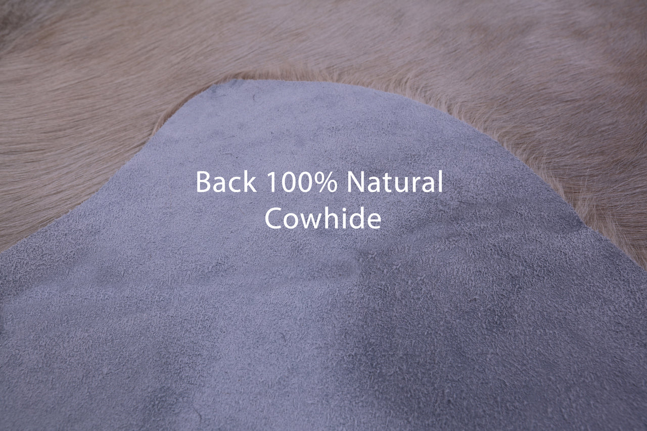 Beige Natural Cowhide Rug - XX-Large 8' 0"H x 7' 0"W