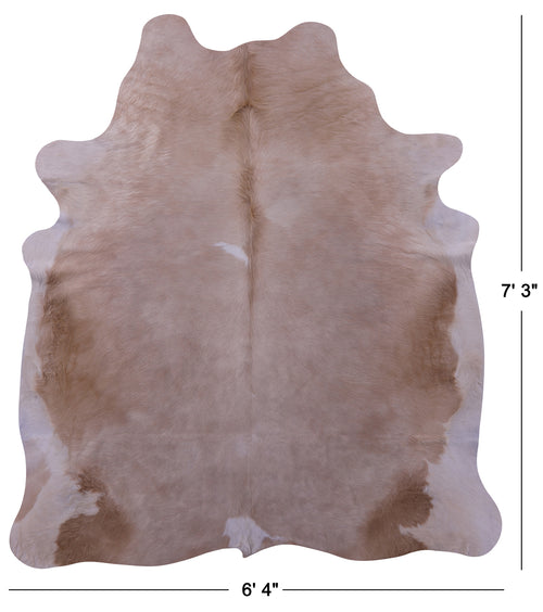 Beige Natural Cowhide Rug - X-Large 7' 3