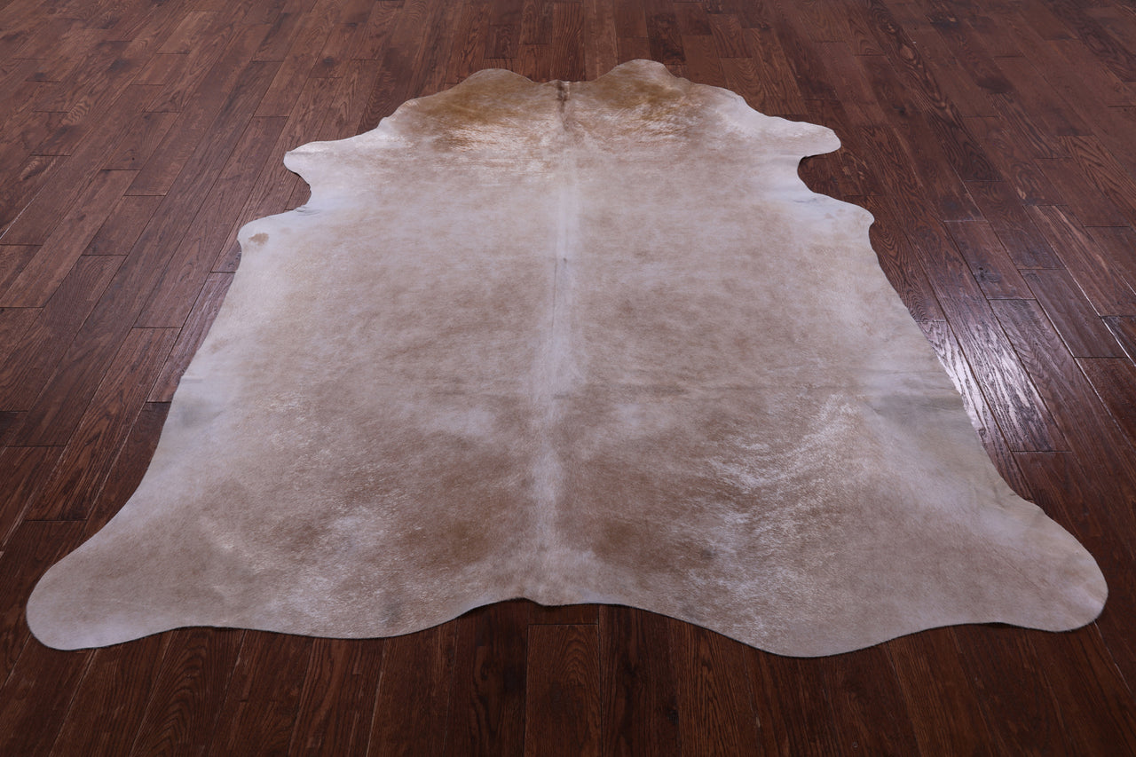 Beige Natural Cowhide Rug - X-Large 7' 7"H x 6' 7"W