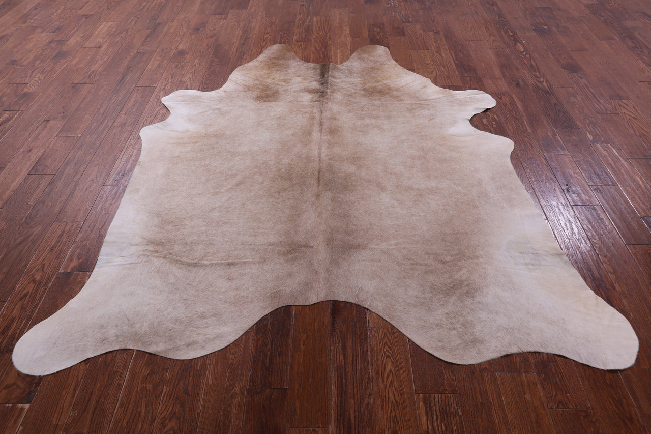 Beige Natural Cowhide Rug - X-Large 7' 4"H x 6' 7"W