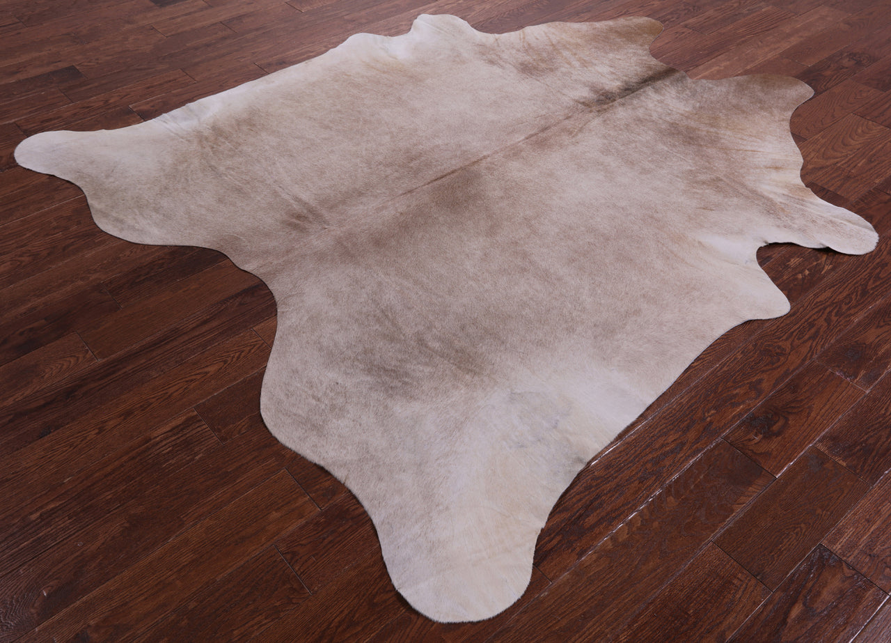 Beige Natural Cowhide Rug - X-Large 7' 4"H x 6' 7"W