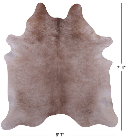 Beige Natural Cowhide Rug - X-Large 7' 4