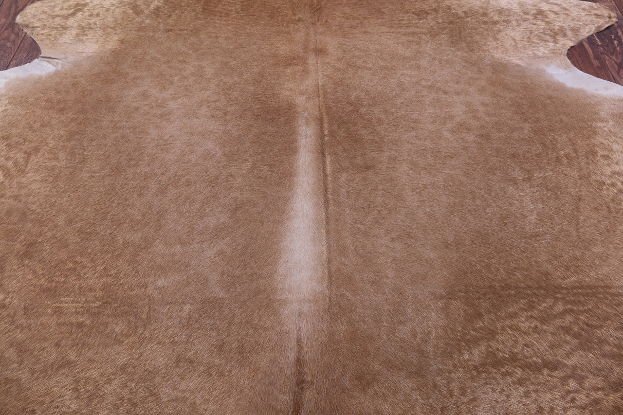 Light Brown Natural Cowhide Rug - X-Large 7' 7"H x 7' 2"W