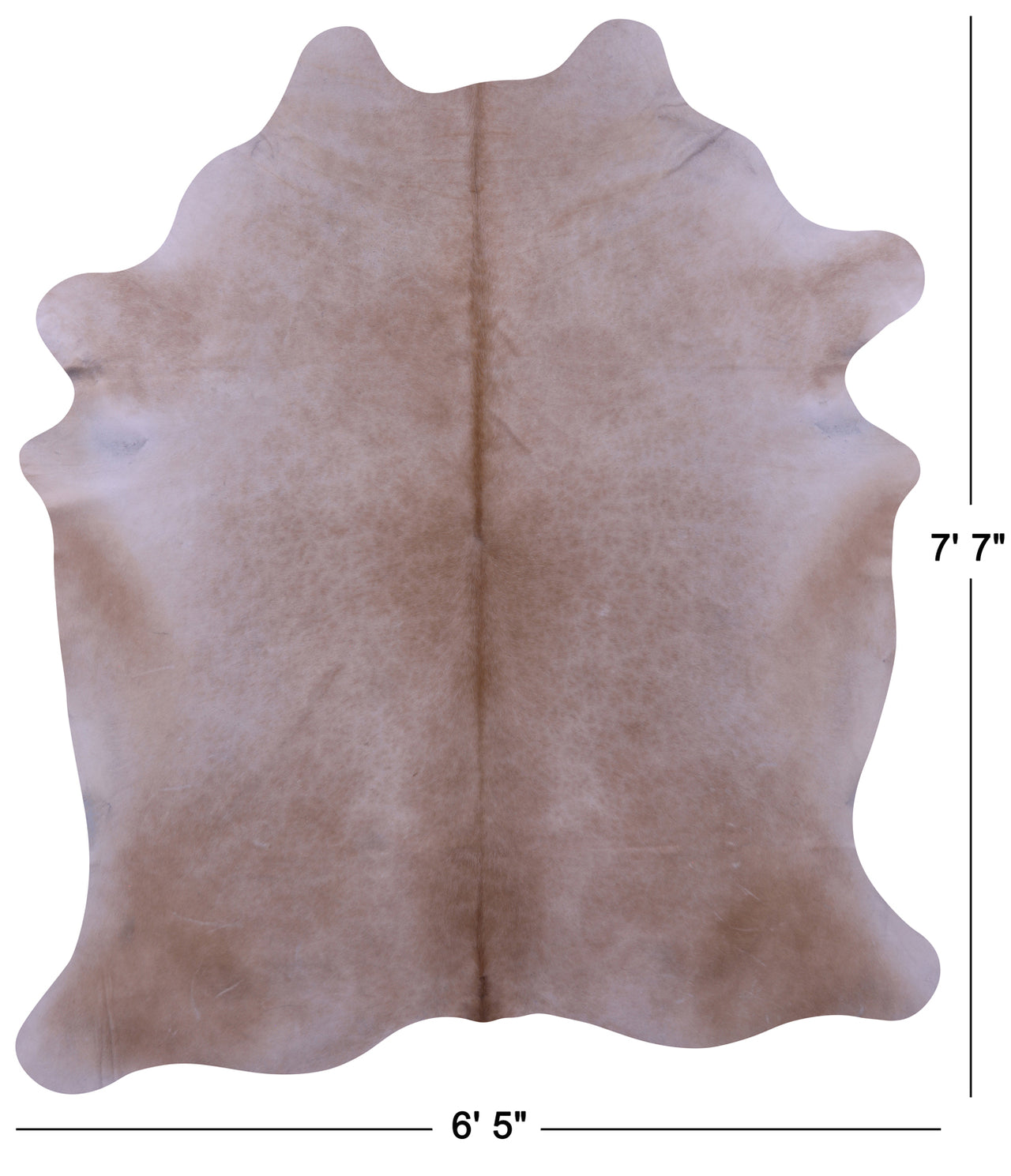 Light Brown Natural Cowhide Rug - X-Large 7' 7"H x 6' 5"W