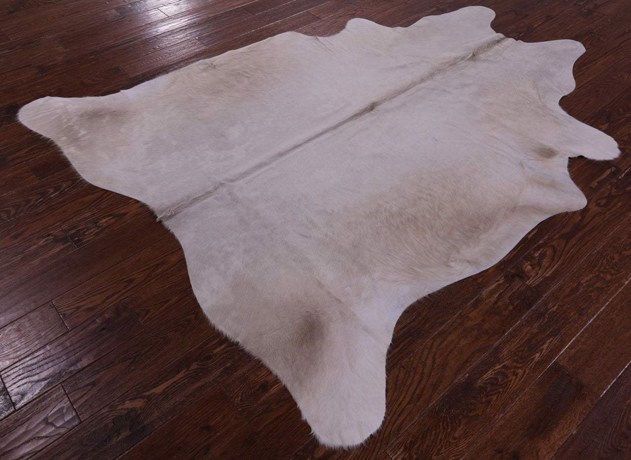 Beige Natural Cowhide Rug - X-Large 7' 3"H x 6' 0"W