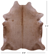 Thumbnail for Light Brown Natural Cowhide Rug - X-Large 7' 7