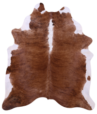 Thumbnail for Brown & White Natural Cowhide Rug - X-Large 7' 3