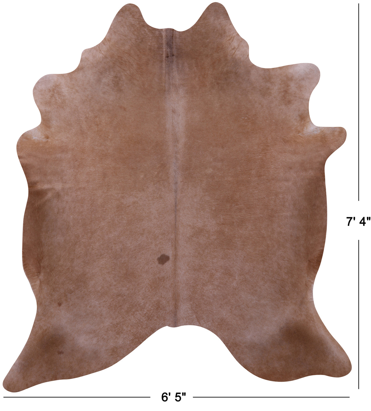 Light Brown Natural Cowhide Rug - X-Large 7' 4"H x 6' 5"W