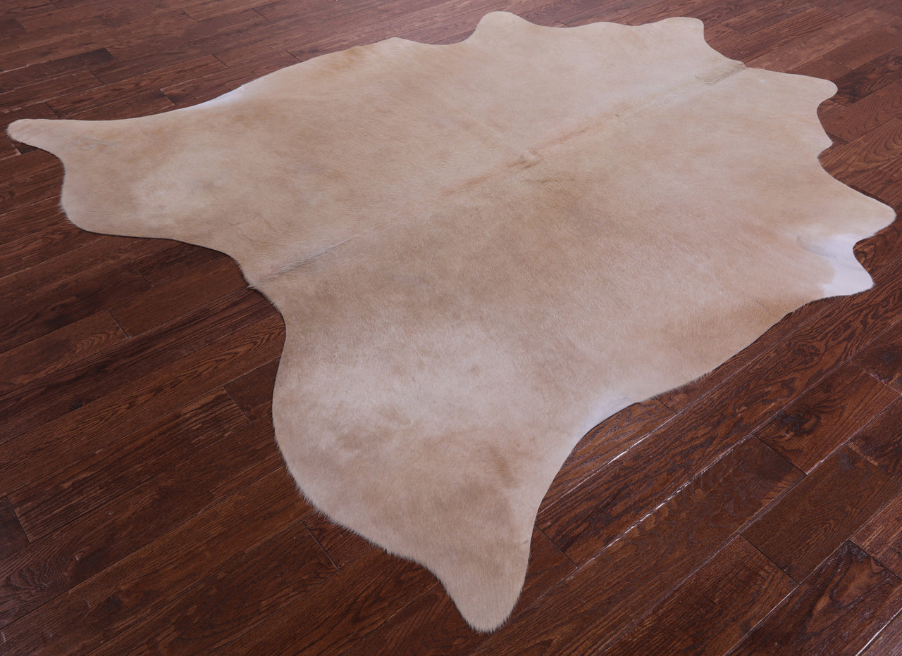 Beige Natural Cowhide Rug - X-Large 7' 7"H x 6' 10"W