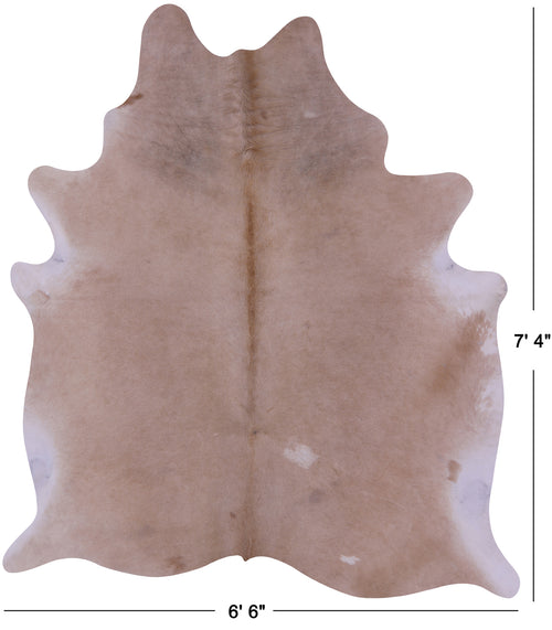 Beige Natural Cowhide Rug - X-Large 7' 4