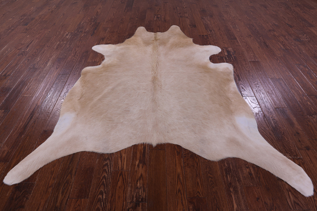 Beige Natural Cowhide Rug - XX-Large 7' 8"H x 7' 0"W