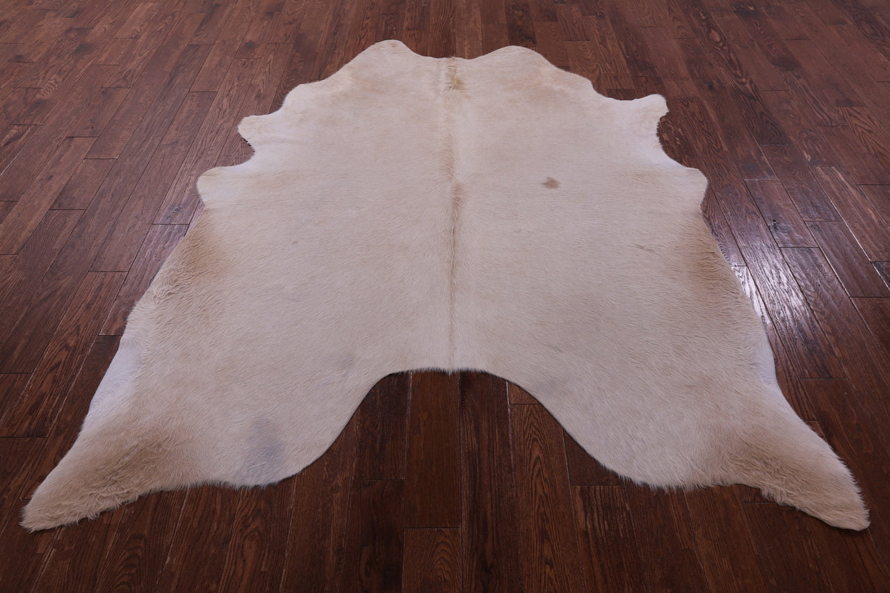 Beige Natural Cowhide Rug - X-Large 7' 5"H x 6' 2"W