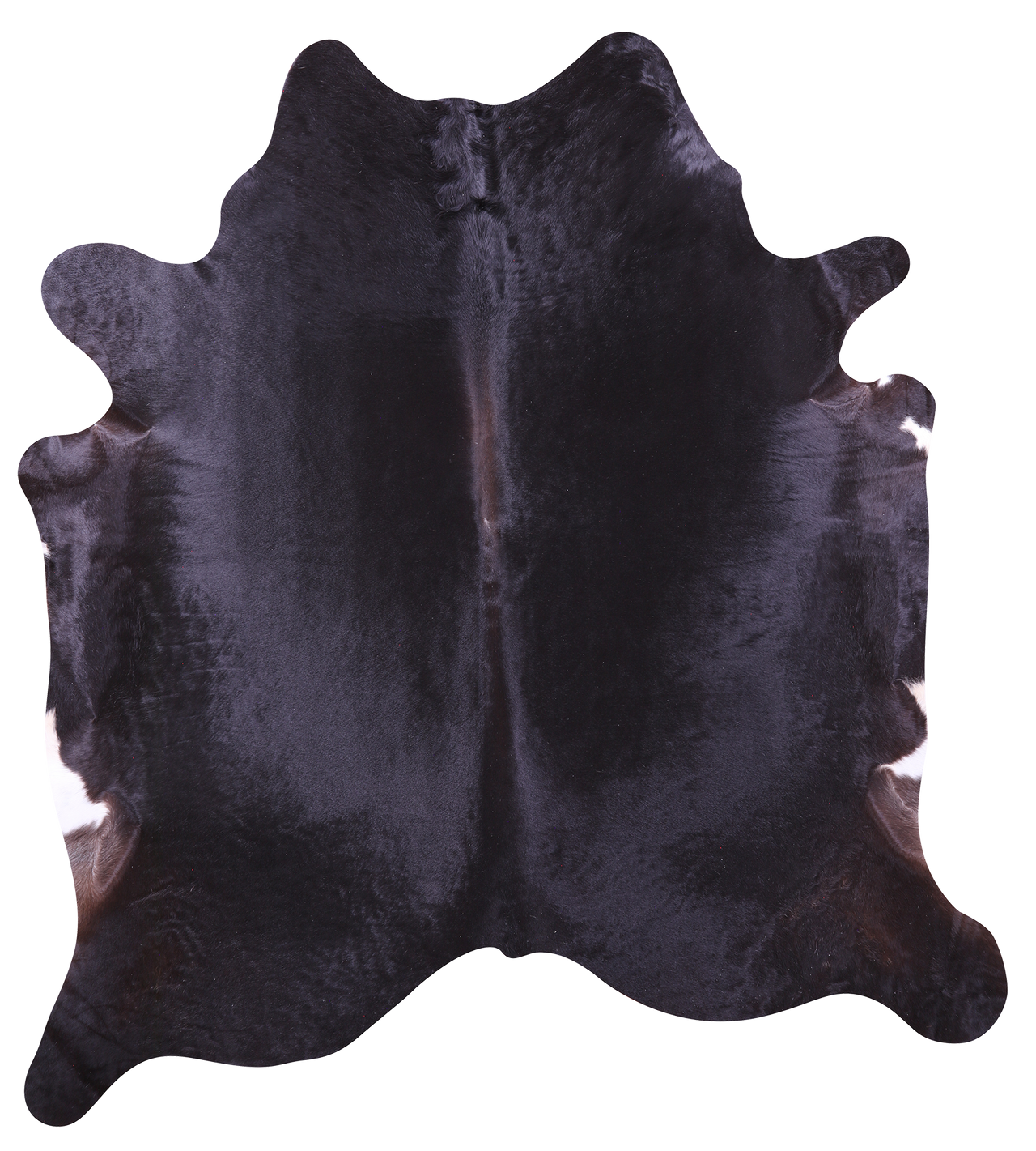 Black Natural Cowhide Rug - XX-Large 7' 8"H x 7' 2"W