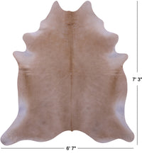 Thumbnail for Beige Natural Cowhide Rug - X-Large 7' 3