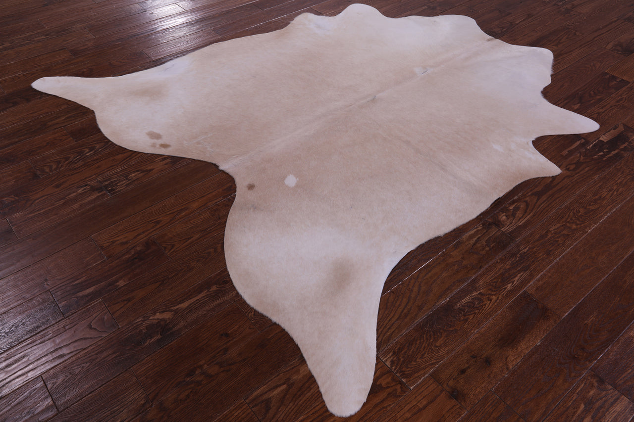 Beige Natural Cowhide Rug - X-Large 7' 1"H x 6' 8"W