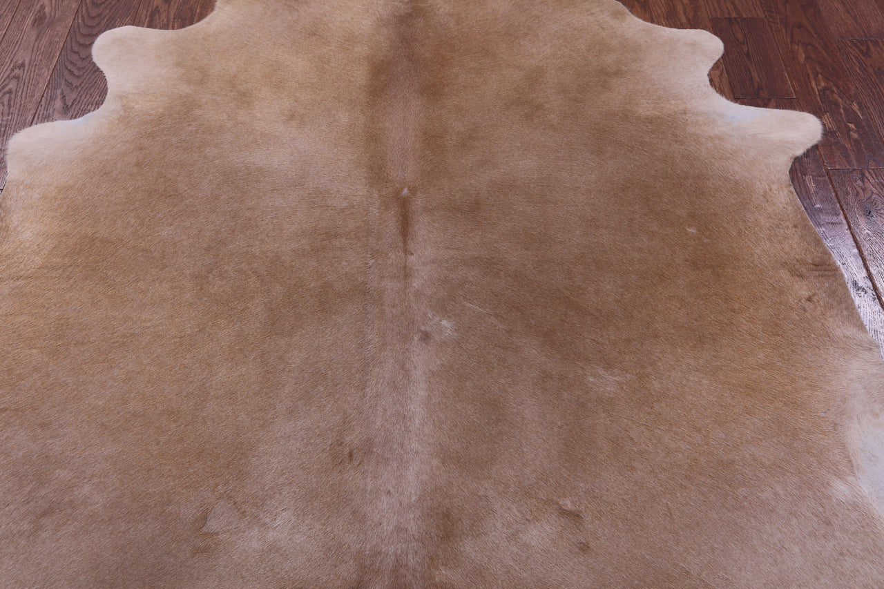 Light Brown Natural Cowhide Rug - Large 6' 10"H x 6' 6"W