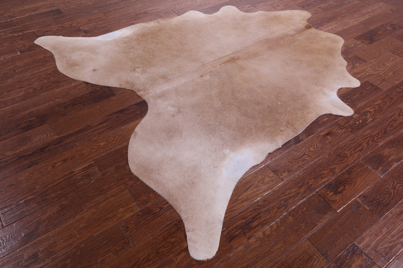Light Brown Natural Cowhide Rug - Large 6' 10"H x 6' 6"W