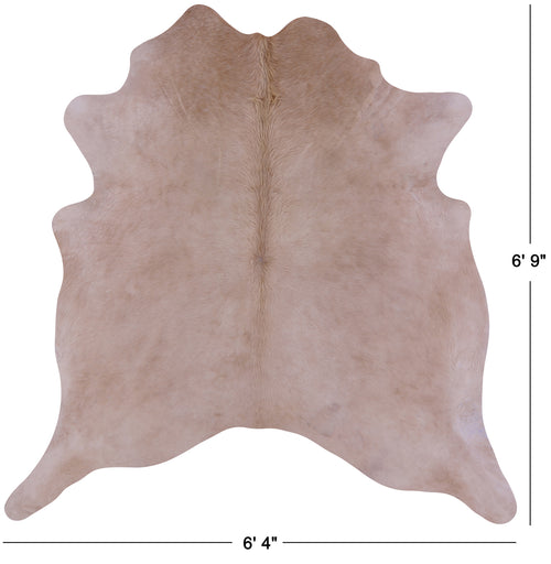 Beige Natural Cowhide Rug - Large 6' 9
