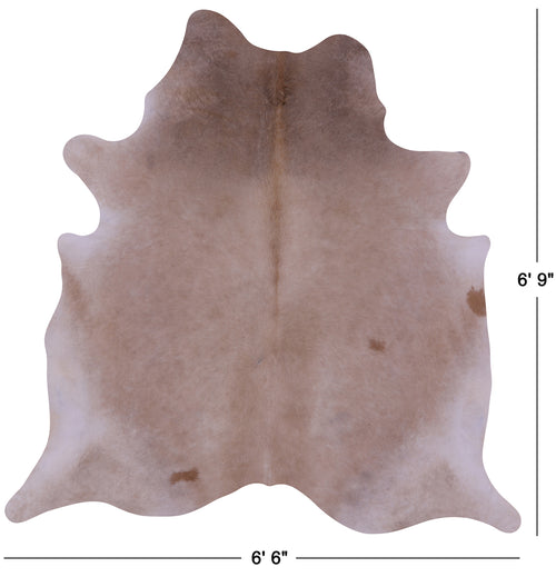 Beige Natural Cowhide Rug - Large 6' 9