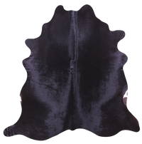 Thumbnail for Black Natural Cowhide Rug - Large 6' 6