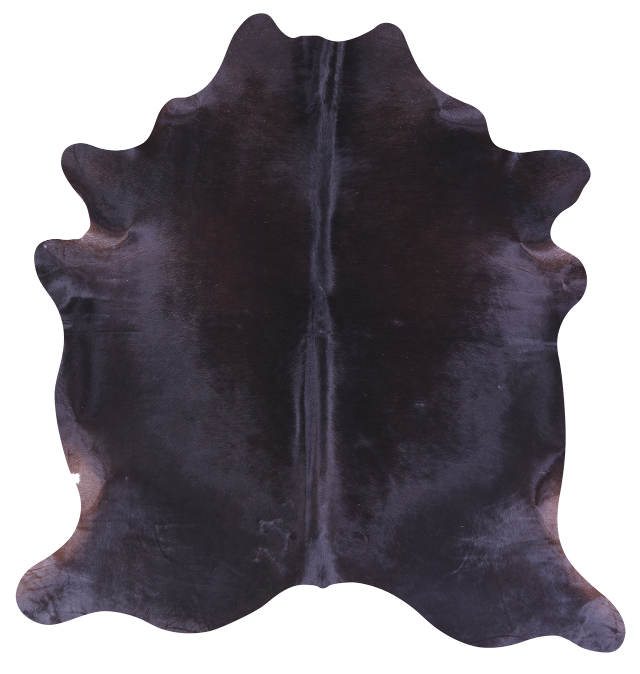 Black Natural Cowhide Rug - Large 6' 7"H x 6' 5"W