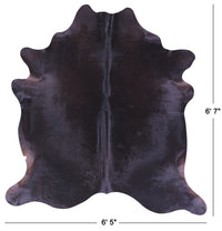 Thumbnail for Black Natural Cowhide Rug - Large 6' 7