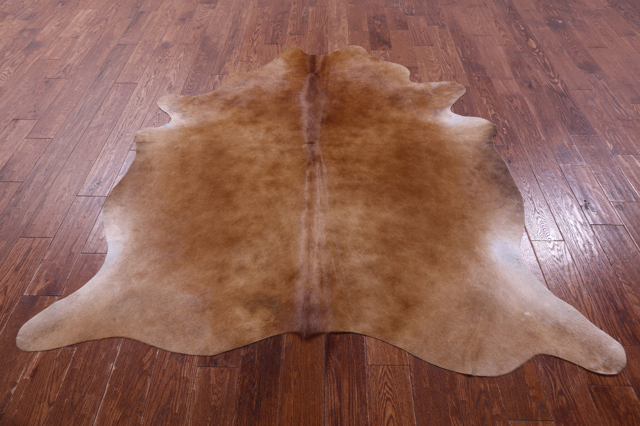 Light Brown Natural Cowhide Rug - Large 6' 4"H x 6' 2"W