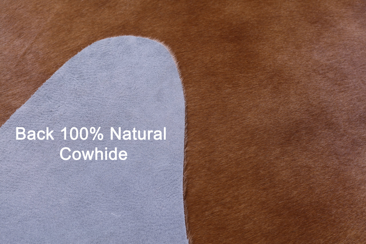 Light Brown Natural Cowhide Rug - Large 6' 4"H x 6' 2"W