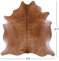 Thumbnail for Light Brown Natural Cowhide Rug - Large 6' 4