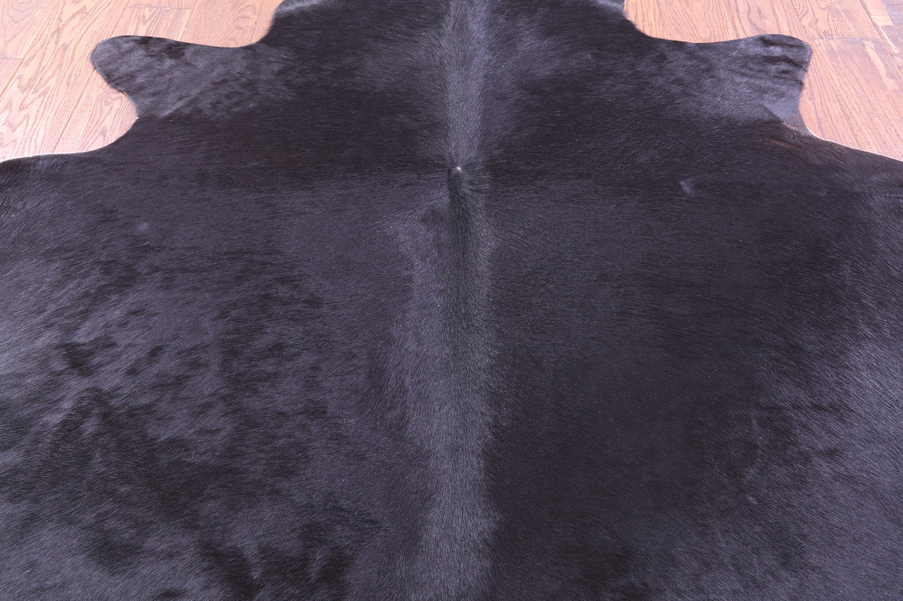 Black Natural Cowhide Rug - Large 6' 9"H x 5' 9"W