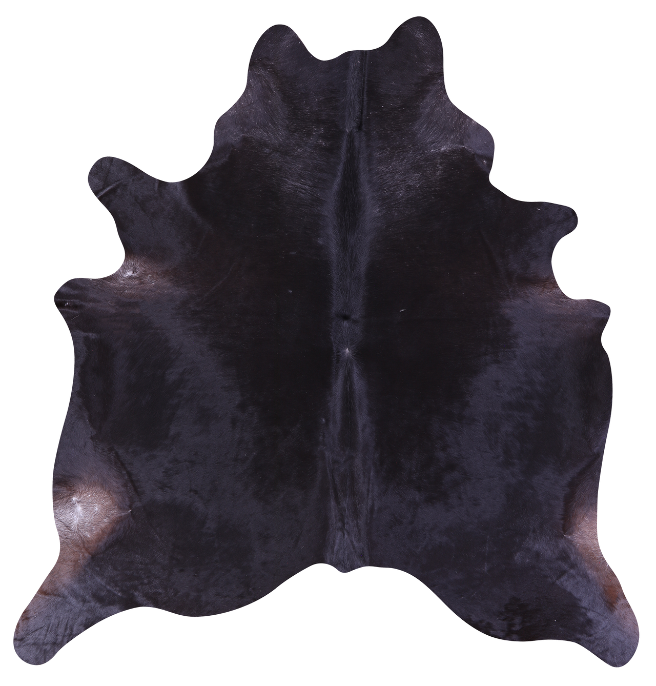 Black Natural Cowhide Rug - Large 6' 8"H x 6' 1"W